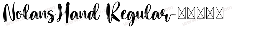 NolansHand Regular字体转换